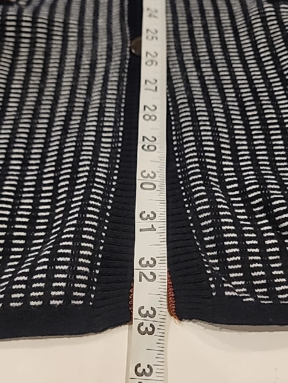 Jones New York Black and White Knit Long Cardigan - Picture 8 of 9